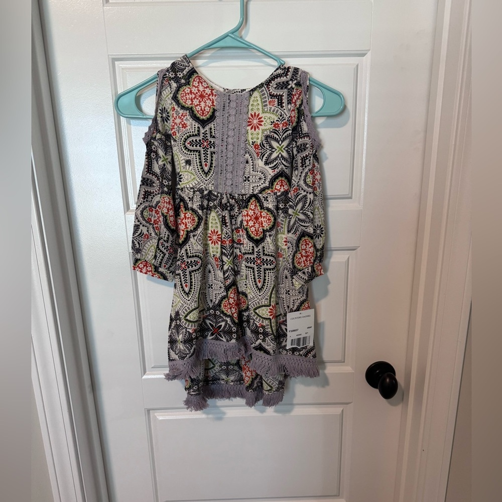 Counting Daisies Girls dress size 4, new with tags, cut out shoulders